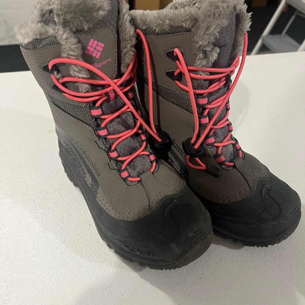 Columbia Gray and Pink Winter Boots
